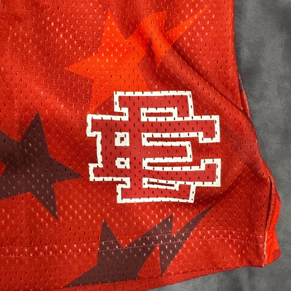 Authentic Eric Emmanuel Bape Camo Red Shorts - Picture 4 of 12